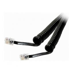 Alpha Communication BF942 1' Coiled Cord 6 Pin, Black