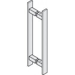 Hafele 903.03.960 Door Pull Handle, Back-to-Back, Stainless Steel, Matt, Length - 400 mm