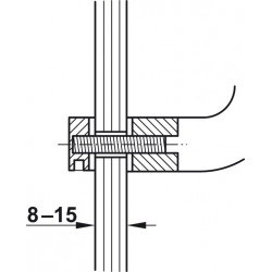 Hafele 909.00.350 Startec, Mounting Set for Wood Door, Bodo, One-Sided, M6 x 30 mm