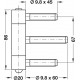Hafele 922.41.670 Anuba Herkula 320 SM-RA/SM-FR, Drill-in Hinge for Rebated Front Doors