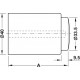 Hafele 937.30.1 Door Stop, Wall Mounted, Spring Loaded, 40 x 30 mm