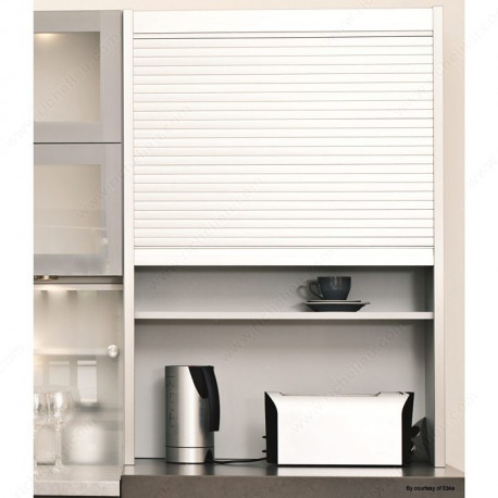 Richelieu KITAMB Tambour Door - Stainless Steel Finish 25 mm Slats