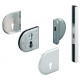 Hafele 941.24.022 Glass Door Lock w/o Cover Cap, Toplock for European Profile Cylinder