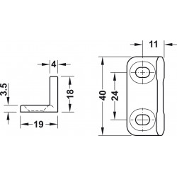 Hafele 950.05.180 Floor Guide, Schall-Ex Slide & Lock M-12 WS, Plastic, Gray