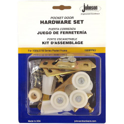Johnson Hardware 1500PPK3 Pocket Door Hardware Set for 1500/100PD Series Pocket Frames