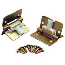 Johnson Hardware 1703PPK2 Folding Door Panel Hinge Set, Spring Assist, Non-Mortise, 2/Pk