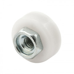 Prime Line M 6065 Shower Door Roller, Flat Edge Nylon Tire, Steel Ball, 5/8 In. Diam., 2-Pk.