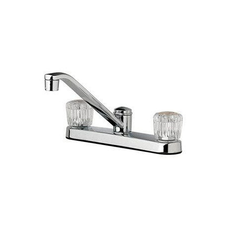 Homewerks Worldwide 242103 Kitchen Faucet, 2 Acrylic Handles, Chrome