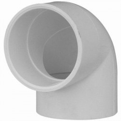 Charlotte Pipe & Foundry Company PVC 02300 Schedule 40 PVC 90 Degree Pressure Elbow, White