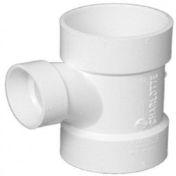 Charlotte Pipe & Foundry Company PVC 00401 1 Schedule 40 DWV Reducing Sanitary Tee, PVC