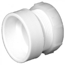 Charlotte Pipe & Foundry Company PVC 00104P 0800HA Schedule 40 DWV PVC Female Trap Adapter, H x SJ, White, 1-1/2 x 1-1/2 in