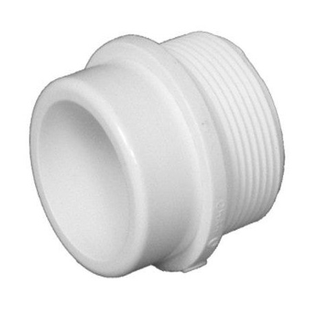 Charlotte Pipe & Foundry Company PVC 00111 0600HA Schedule 40 DWV PVC Pipe Adapter, 1-1/2 in Spigot x 1-1/4 in MIP