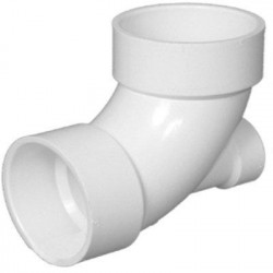 Charlotte Pipe & Foundry Company PVC 00303 0600HA Schedule 40 DWV PVC Lowheel Inlet Elbow, 3 x 3 x 1-1/2 in