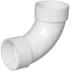 Charlotte Pipe & Foundry Company PVC 00304 Schedule 40 DWV PVC Long Sweep 90 Degree Elbow