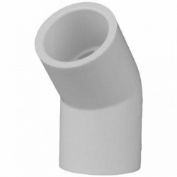 Charlotte Pipe & Foundry Company PVC 02309 1600HA Schedule 40 PVC Pressure Pipe Elbow, White, 2 in, 45 Degree