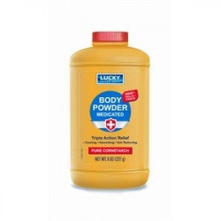 Delta Brands 11366-12 Medicated Cornstarch Body Powder