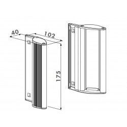 Locinox 3006PULL Aluminum Powder Coated Handleset