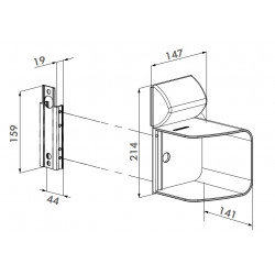 Locinox SHROUD-LO-Z Security Shroud for Free Exit Code Lock w/o Untreated Aluminium Shield Plate