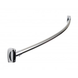 Sure-Loc Hardware SCR-CV2 Adjustable Shower Curtain Rod w/ends, Curved, 5-6'