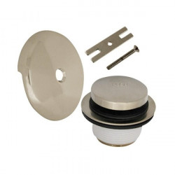 Danco 89237 Touch-Toe Tub Drain Trim Kit with Overflow in Brushed Nickel