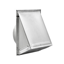 Lambro Industries 346S 6 inch Aluminum Exhaust Wall Hood Vent - Screen