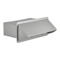 Lambro Industries 117GR 3-1/4" x 10" Gray Plastic Wall Cap