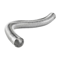 Lambro Industries 3020 4" x 8' Flexible Semi-Rigid Aluminum Duct with Connecting Ends