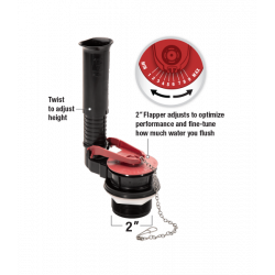 Fluidmaster K-507A-008-P10 Universal 2" Adjustable Toilet Flush Valve Repair Kit