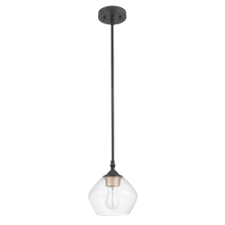 Globe Electric 60312 Harrow 1-Light Matte Black Pendant