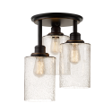 Globe Electric 65904 Annecy 3-Light Oil-Rubbed Bronze Flush Mount Light