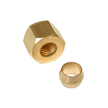 Larsen Supply Co 17-6115 Compression Nut And Sleeve 1/4"