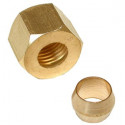 Larsen Supply Co 17-6115 Compression Nut And Sleeve 1/4"