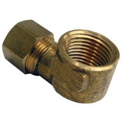 Larsen Supply Co 17-7033 Compression Female Pipe Thread Brass Elbow 3/8" x 1/2"