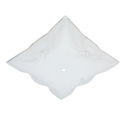 Westinghouse 81800 12" Clear Wheat Design on White Ruffled Edge Glass Diffuser