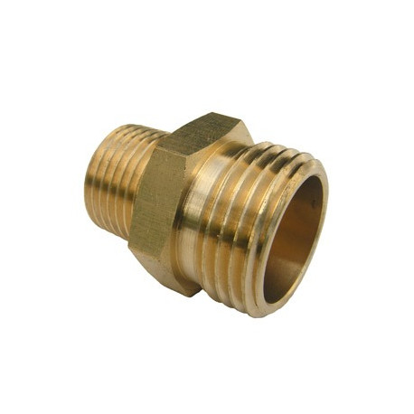Larsen Supply Co 15-1711 3/4" Male Garden Hose Thread x 1/2" Male Pipe Thread Brass Adapter