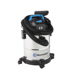 Vacmaster MVOA407S 3 Peak HP Stainless Steel Wet/Dry Vacuum, 4-Gallon
