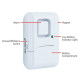 Jasco 56789 GE Battery-Operated Magnetic Window Or Door Alarm, White