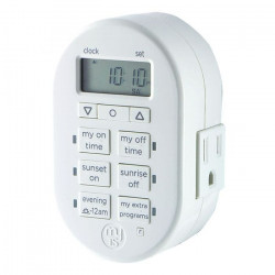 Jasco 33860 MyTouchSmart Indoor Plug-In SunSmart Digital Timer, White