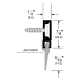Pemko 29326_V Door Bottom w/ Aluminum Retainer & Vinyl Rubber Fin Seal