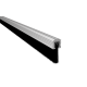 Pemko 5041 Brush Gasket w/ Mortise Aluminum Retainer & 13/32" Insert, Mill Finish Aluminum