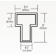 Arrow S20 Removable Mullion, Extruded Aluminum, Prime Coated