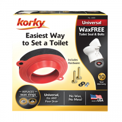 Korky 6000BP Wax Free Toilet Seal Kit with Hardware