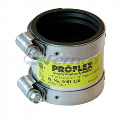 Fernco P3001 Shielded Coupling , Cast Iron to Copper