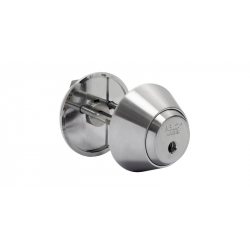 Abloy Sentry CYL412 Cliq Cylinder w/o Keys & Bolt (One side Cliq - One Side Mechanical), Brushed Chrome