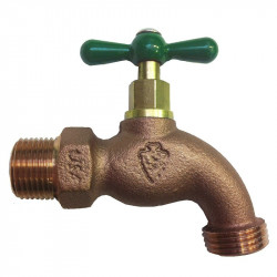Arrowhead Brass 302LF Standard Heavy Duty Hose Bib, 3/4" Male Pipe Thread