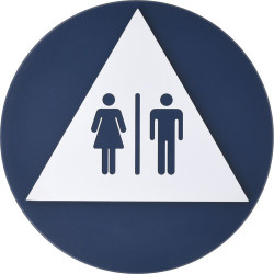 Hillman 844607 Triangle And Circle Unisex Restroom Sign, (12" X 12")