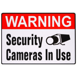 Hillman 843336 Adhesive Security Camera In Use Sign, (4" X 6")