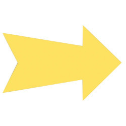 Hillman 843365 Blank Arrow Sign Yellow, (7" X 24")