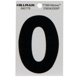 Hillman 8407 Adhesive House Number Black And Silver, 3"