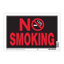 Hillman 839896 No Smoking Sign with Symbol (8" X 12")